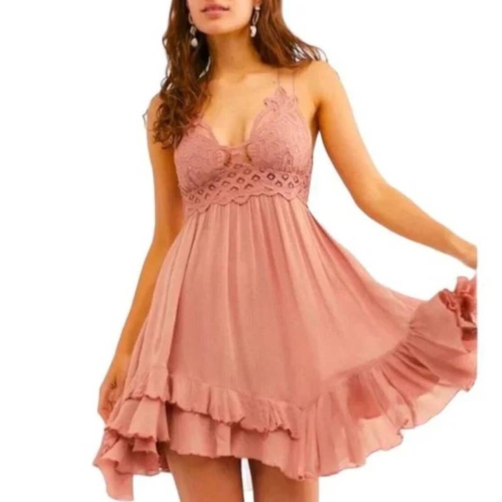 NWT‎ Intimately Free People Adella Slip Rose Size Small